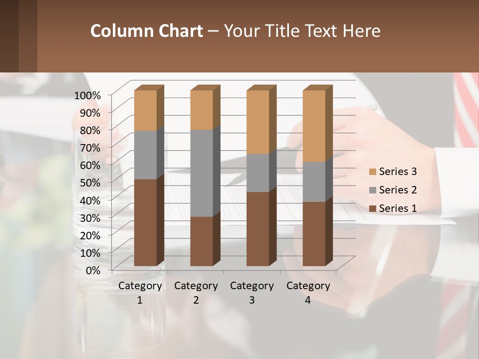 A Man In A Suit Writing On A Piece Of Paper PowerPoint Template