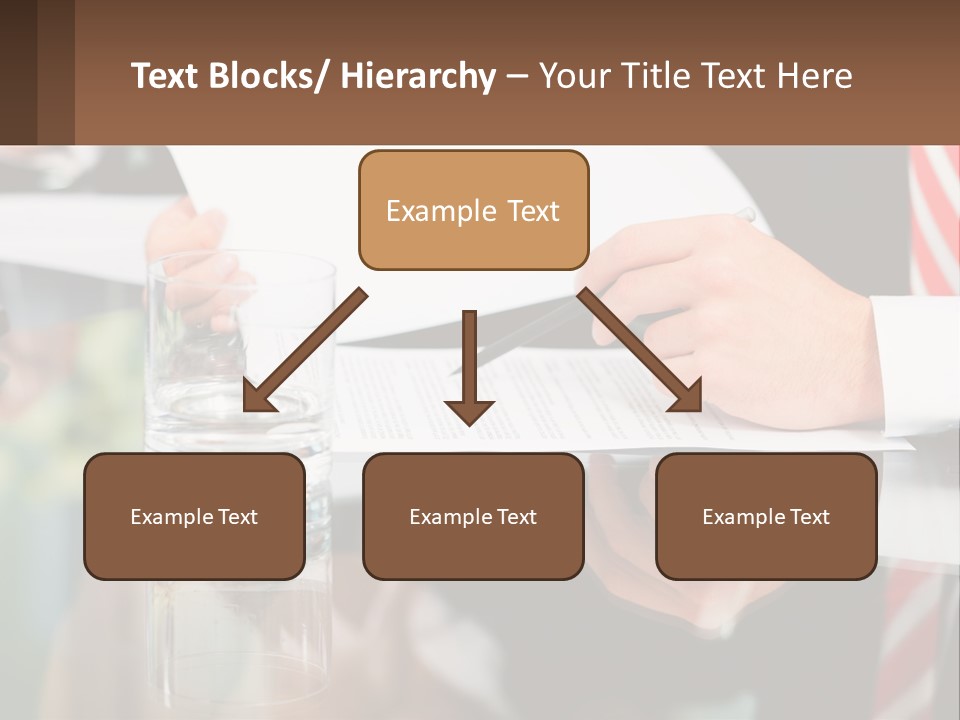 A Man In A Suit Writing On A Piece Of Paper PowerPoint Template