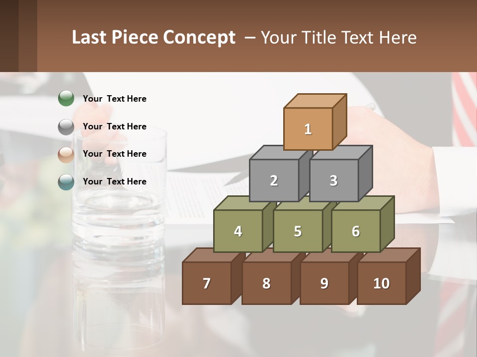 A Man In A Suit Writing On A Piece Of Paper PowerPoint Template