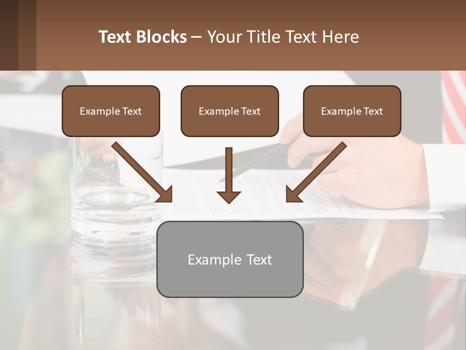 A Man In A Suit Writing On A Piece Of Paper PowerPoint Template