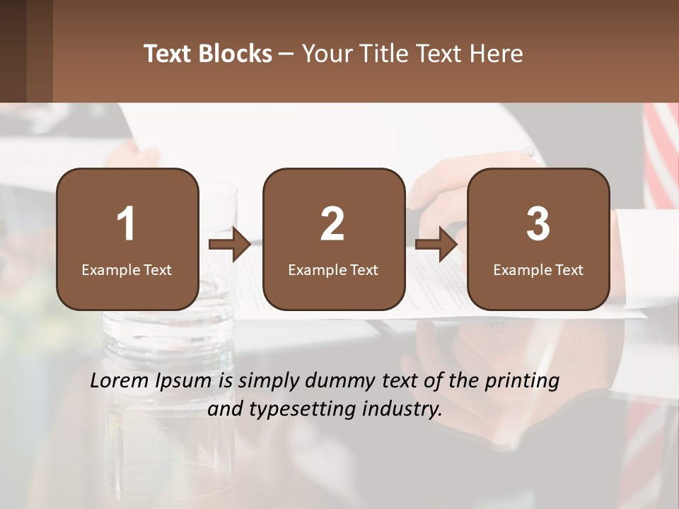 A Man In A Suit Writing On A Piece Of Paper PowerPoint Template