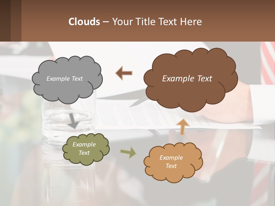 A Man In A Suit Writing On A Piece Of Paper PowerPoint Template