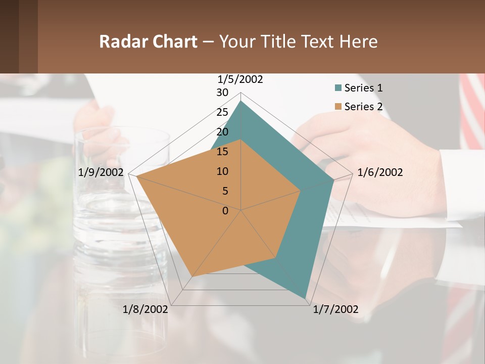 A Man In A Suit Writing On A Piece Of Paper PowerPoint Template