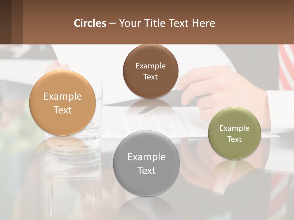 A Man In A Suit Writing On A Piece Of Paper PowerPoint Template