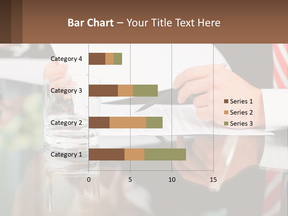 A Man In A Suit Writing On A Piece Of Paper PowerPoint Template