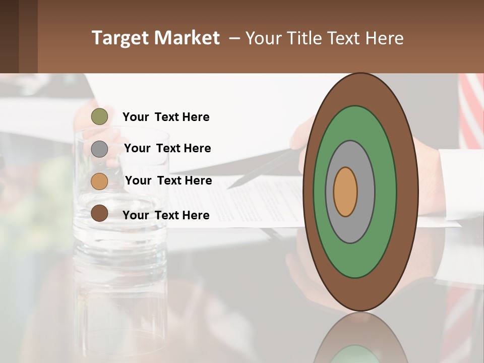 A Man In A Suit Writing On A Piece Of Paper PowerPoint Template