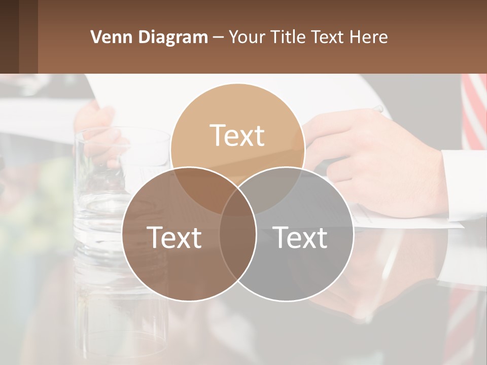 A Man In A Suit Writing On A Piece Of Paper PowerPoint Template