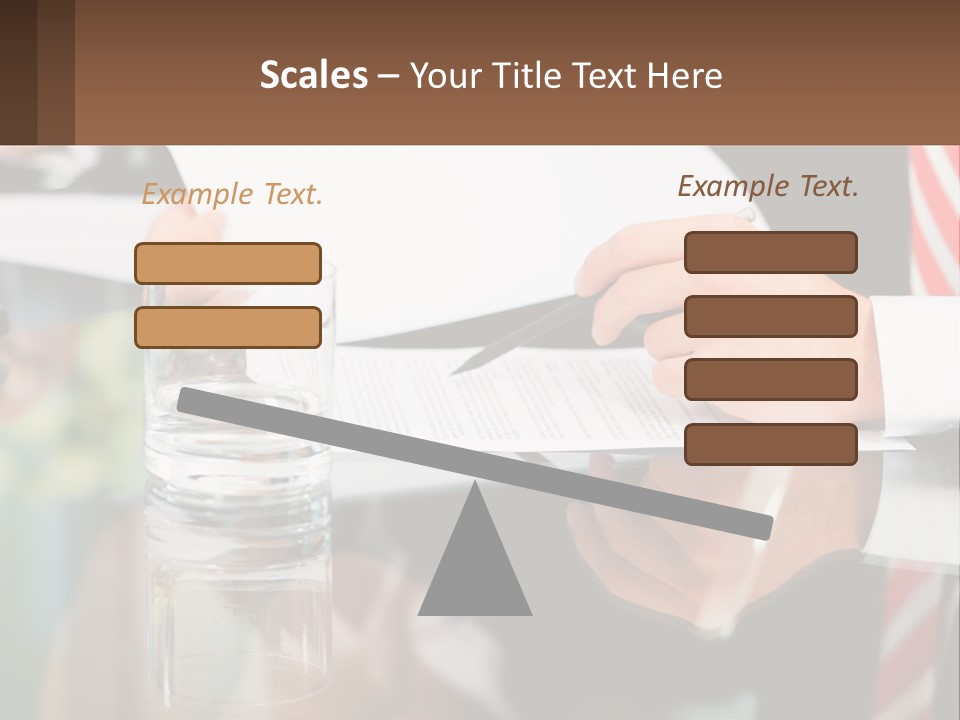 A Man In A Suit Writing On A Piece Of Paper PowerPoint Template