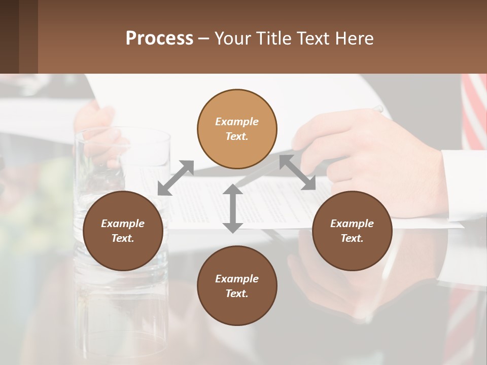 A Man In A Suit Writing On A Piece Of Paper PowerPoint Template