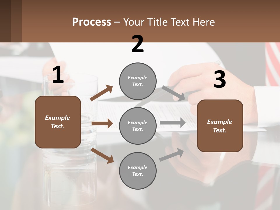 A Man In A Suit Writing On A Piece Of Paper PowerPoint Template