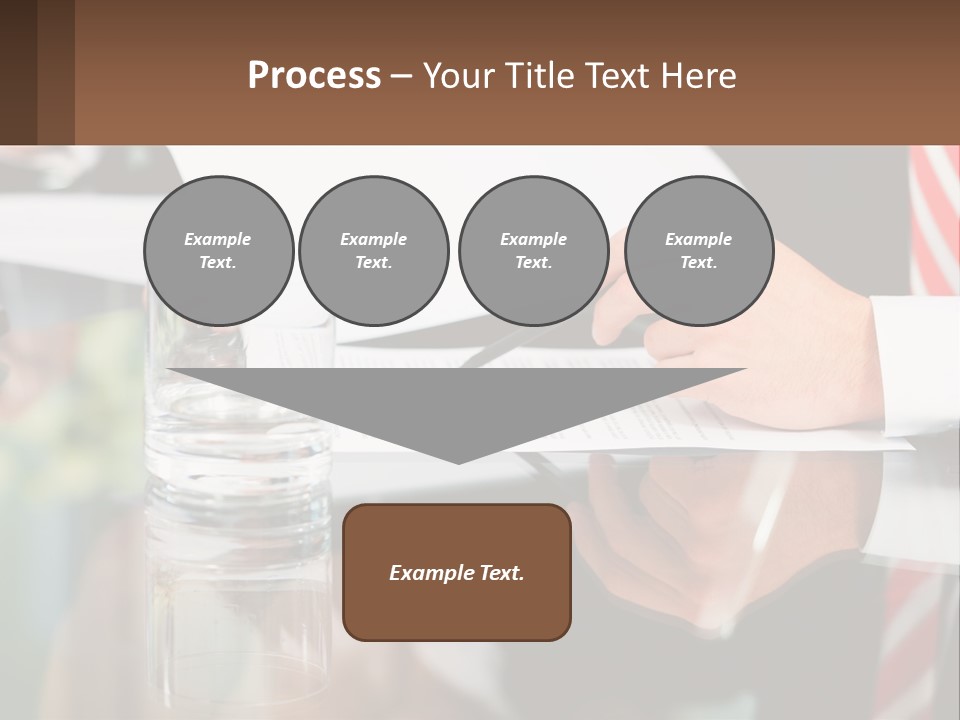 A Man In A Suit Writing On A Piece Of Paper PowerPoint Template