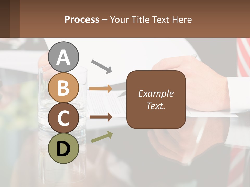 A Man In A Suit Writing On A Piece Of Paper PowerPoint Template