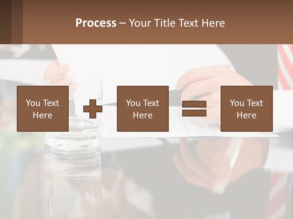 A Man In A Suit Writing On A Piece Of Paper PowerPoint Template