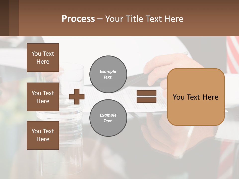 A Man In A Suit Writing On A Piece Of Paper PowerPoint Template