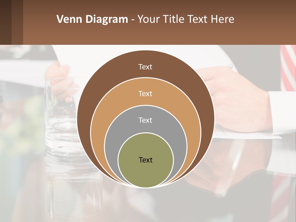 A Man In A Suit Writing On A Piece Of Paper PowerPoint Template