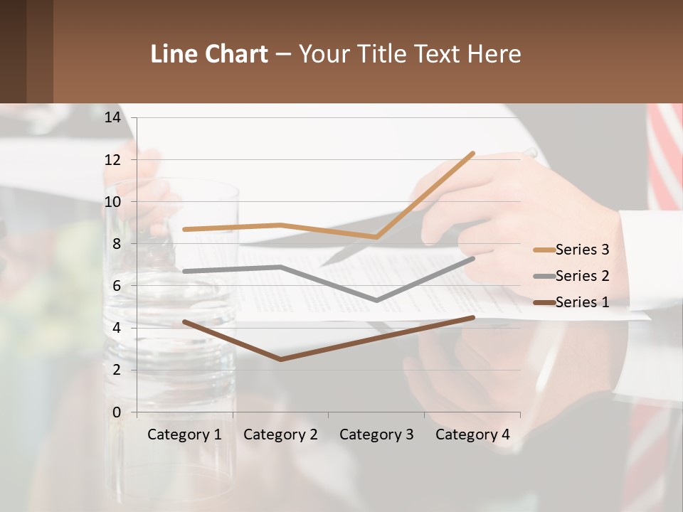 A Man In A Suit Writing On A Piece Of Paper PowerPoint Template