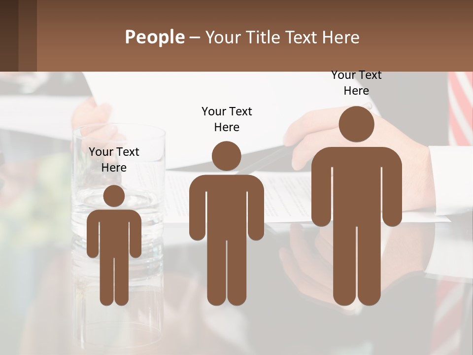 A Man In A Suit Writing On A Piece Of Paper PowerPoint Template