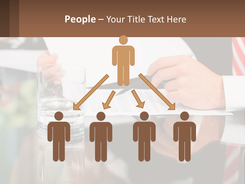 A Man In A Suit Writing On A Piece Of Paper PowerPoint Template