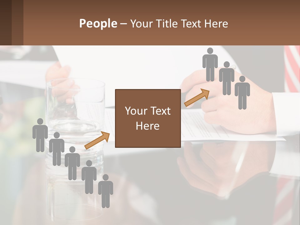 A Man In A Suit Writing On A Piece Of Paper PowerPoint Template