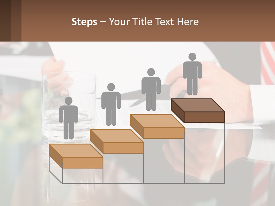 A Man In A Suit Writing On A Piece Of Paper PowerPoint Template