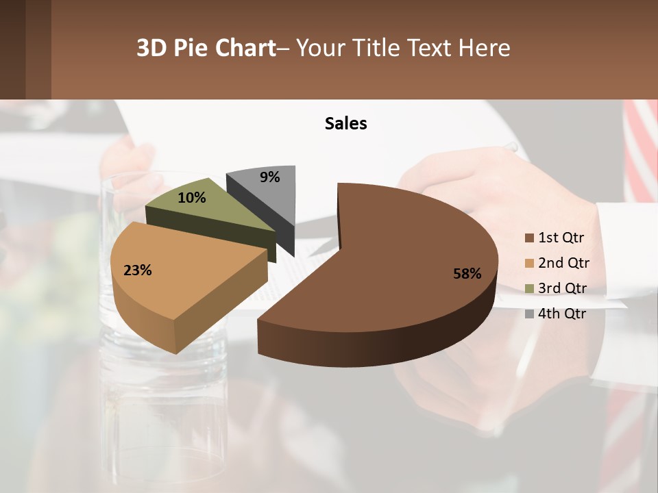 A Man In A Suit Writing On A Piece Of Paper PowerPoint Template