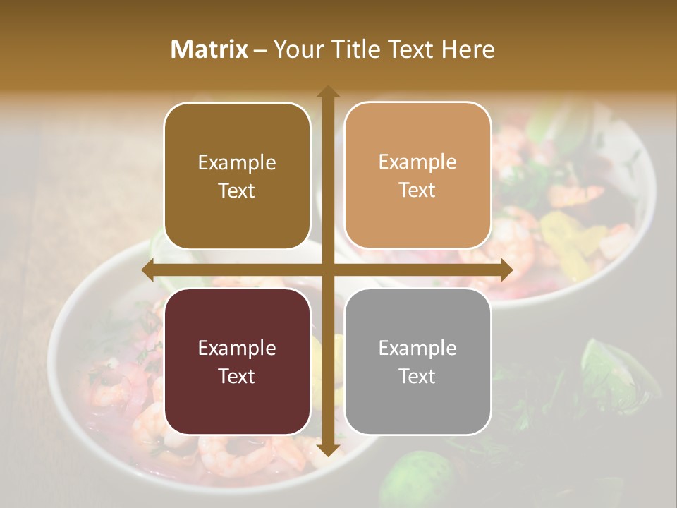 A Couple Of Bowls Of Food On A Table PowerPoint Template