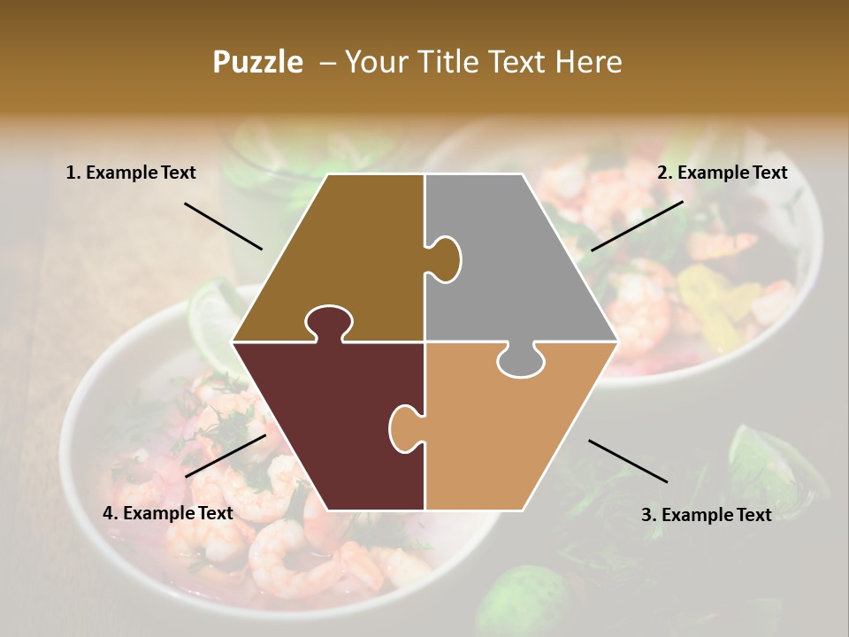 A Couple Of Bowls Of Food On A Table PowerPoint Template