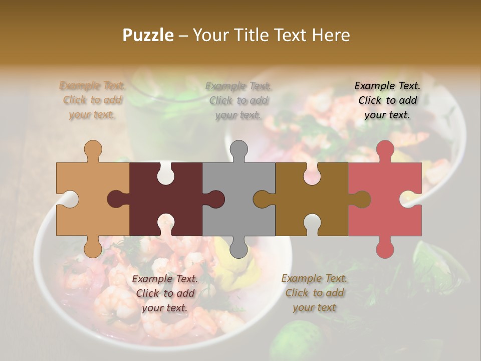 A Couple Of Bowls Of Food On A Table PowerPoint Template