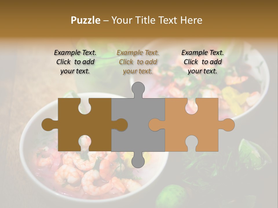 A Couple Of Bowls Of Food On A Table PowerPoint Template