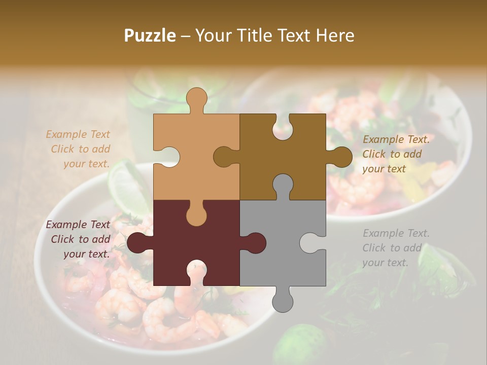 A Couple Of Bowls Of Food On A Table PowerPoint Template