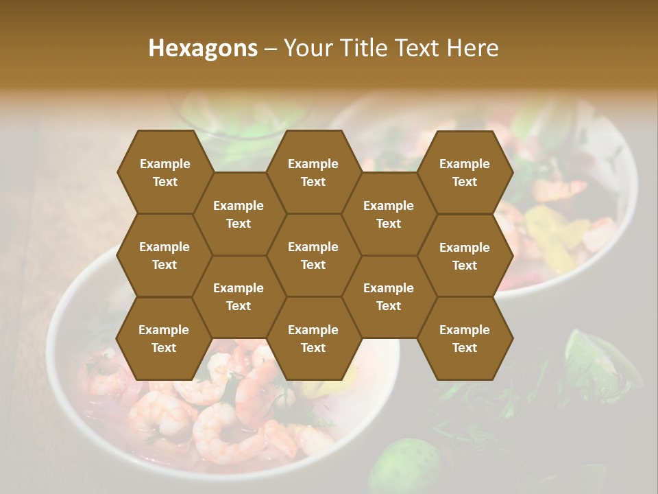 A Couple Of Bowls Of Food On A Table PowerPoint Template