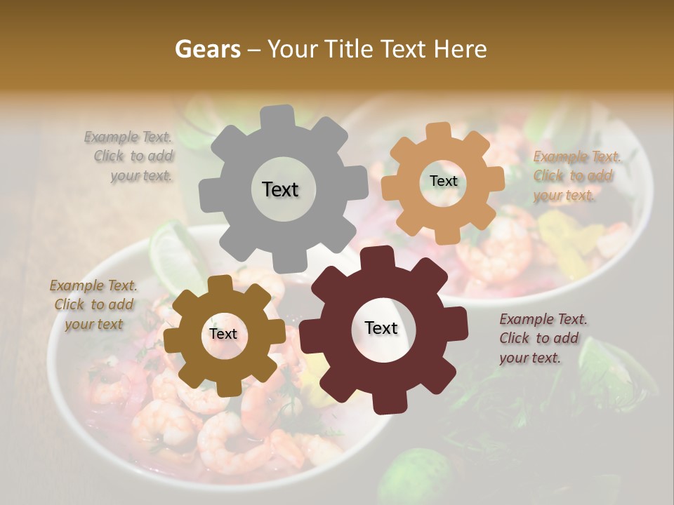 A Couple Of Bowls Of Food On A Table PowerPoint Template