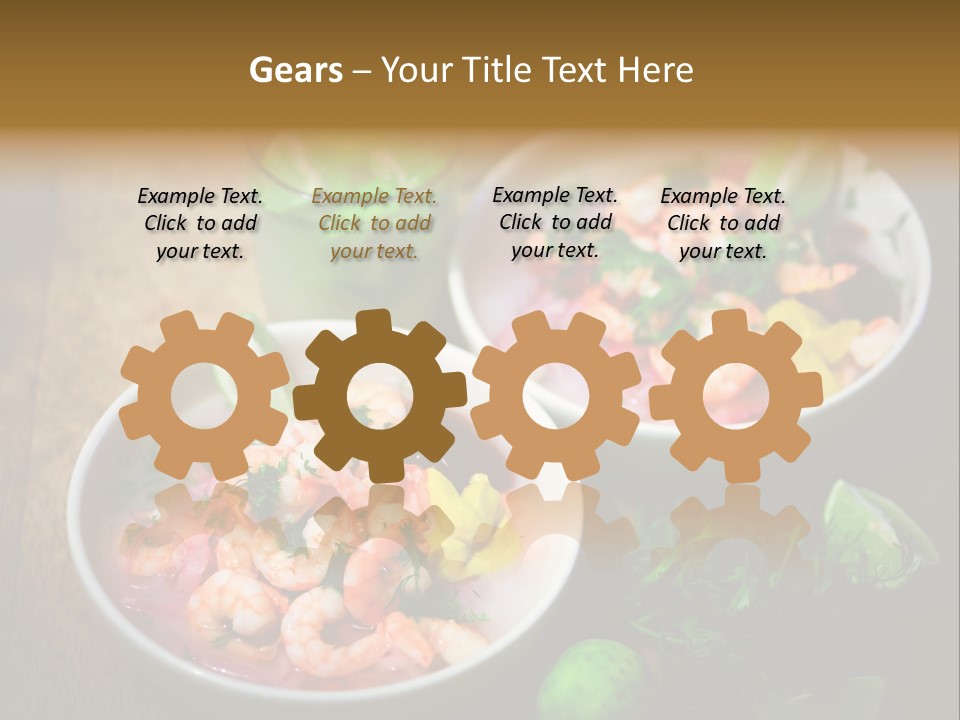 A Couple Of Bowls Of Food On A Table PowerPoint Template