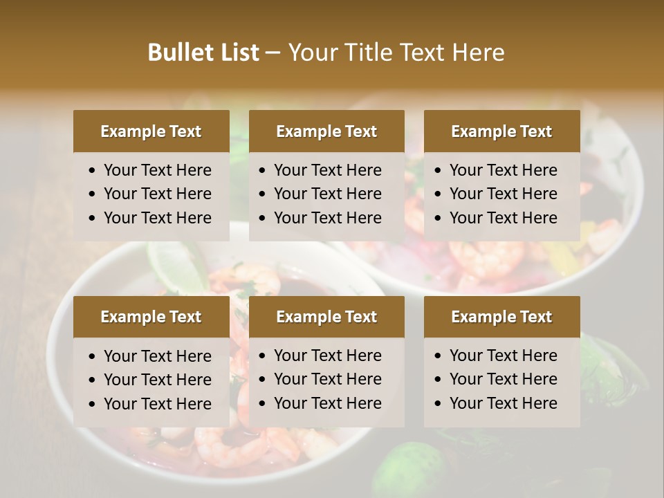 A Couple Of Bowls Of Food On A Table PowerPoint Template