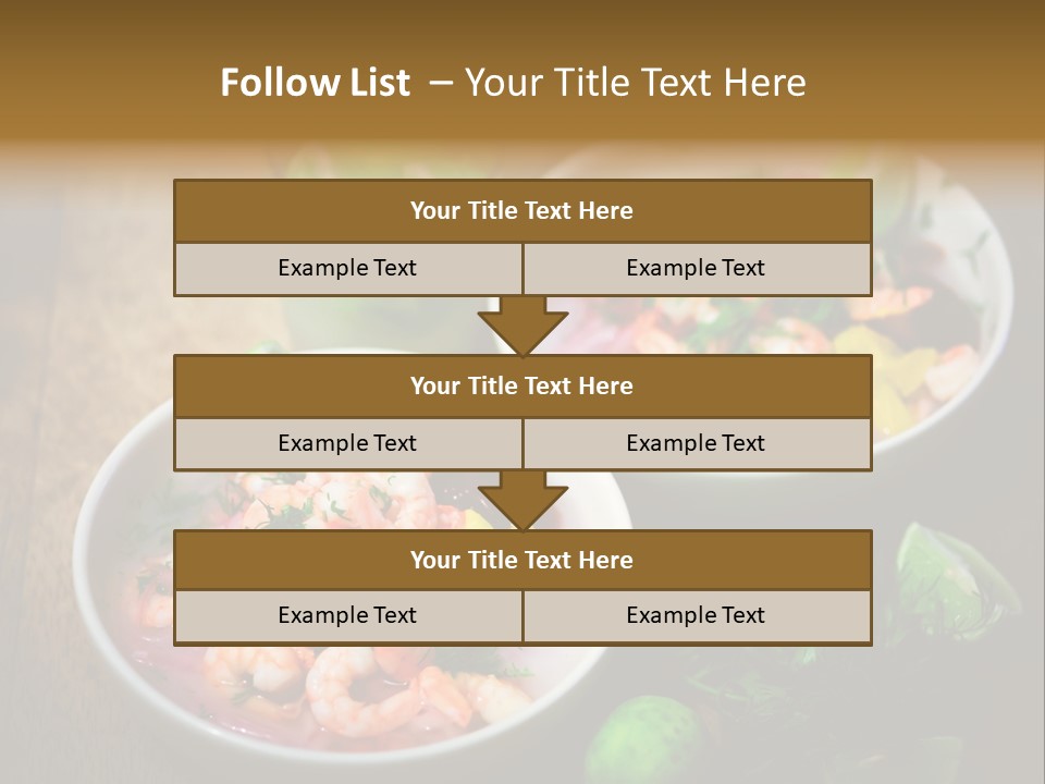 A Couple Of Bowls Of Food On A Table PowerPoint Template