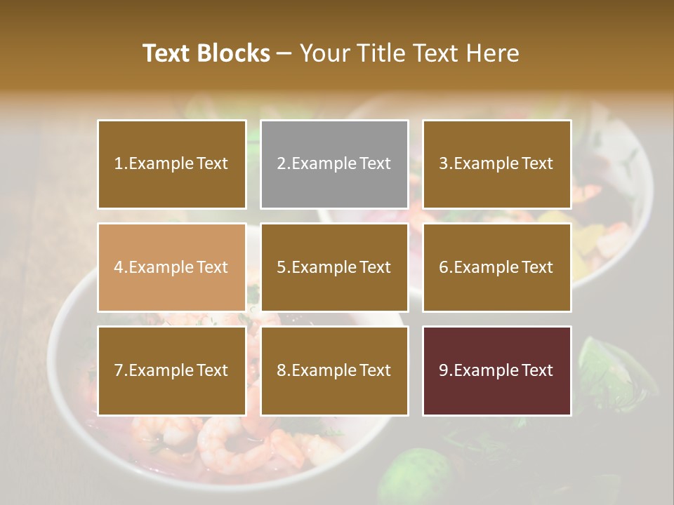 A Couple Of Bowls Of Food On A Table PowerPoint Template