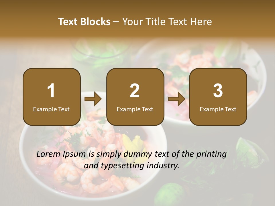 A Couple Of Bowls Of Food On A Table PowerPoint Template