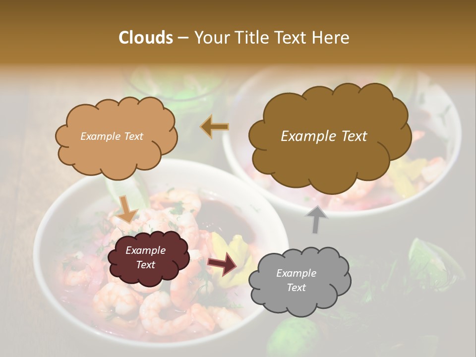 A Couple Of Bowls Of Food On A Table PowerPoint Template