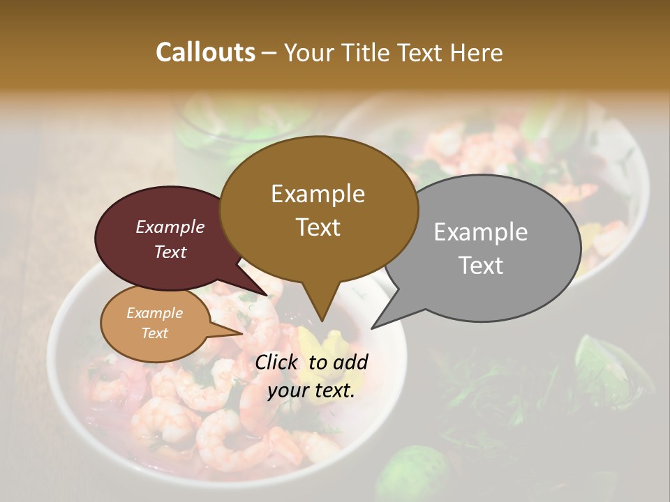A Couple Of Bowls Of Food On A Table PowerPoint Template