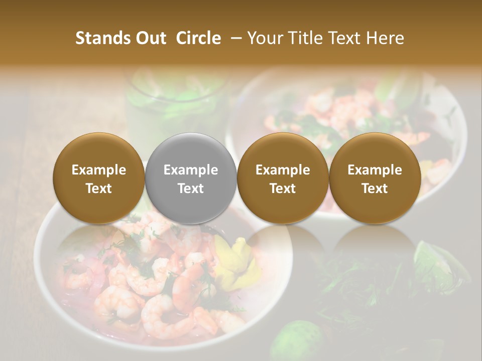 A Couple Of Bowls Of Food On A Table PowerPoint Template