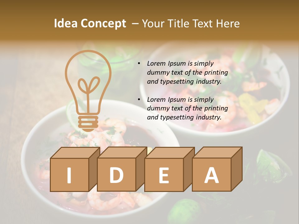 A Couple Of Bowls Of Food On A Table PowerPoint Template
