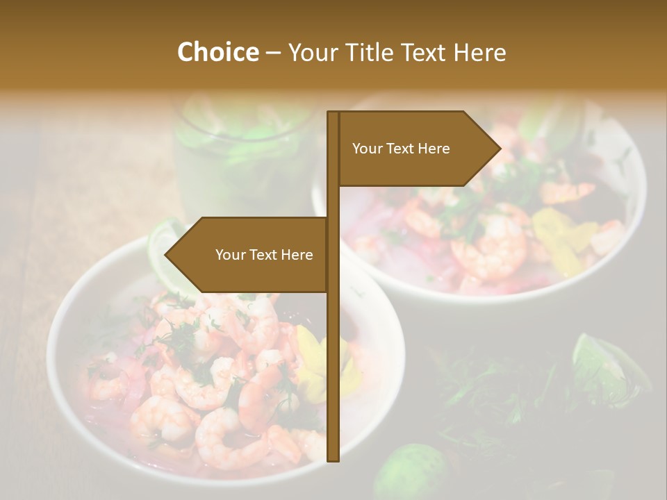 A Couple Of Bowls Of Food On A Table PowerPoint Template