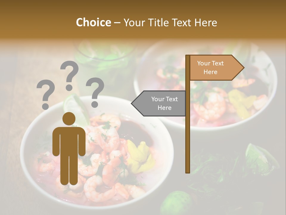 A Couple Of Bowls Of Food On A Table PowerPoint Template