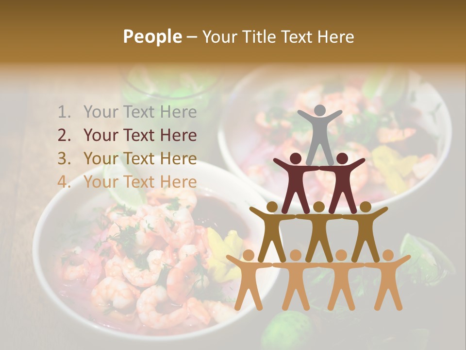 A Couple Of Bowls Of Food On A Table PowerPoint Template