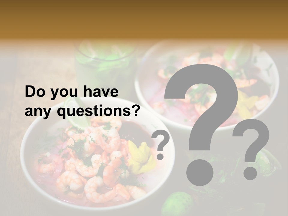 A Couple Of Bowls Of Food On A Table PowerPoint Template