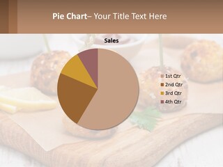 A Wooden Board Topped With Meatballs And Dipping Sauce PowerPoint Template