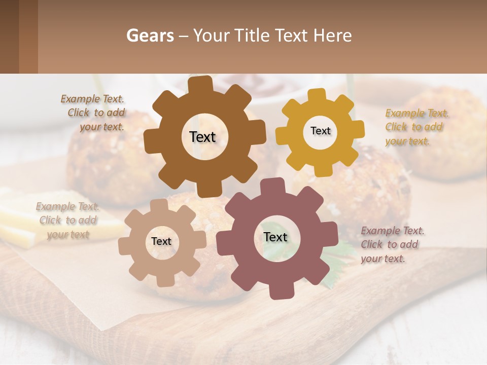 A Wooden Board Topped With Meatballs And Dipping Sauce PowerPoint Template