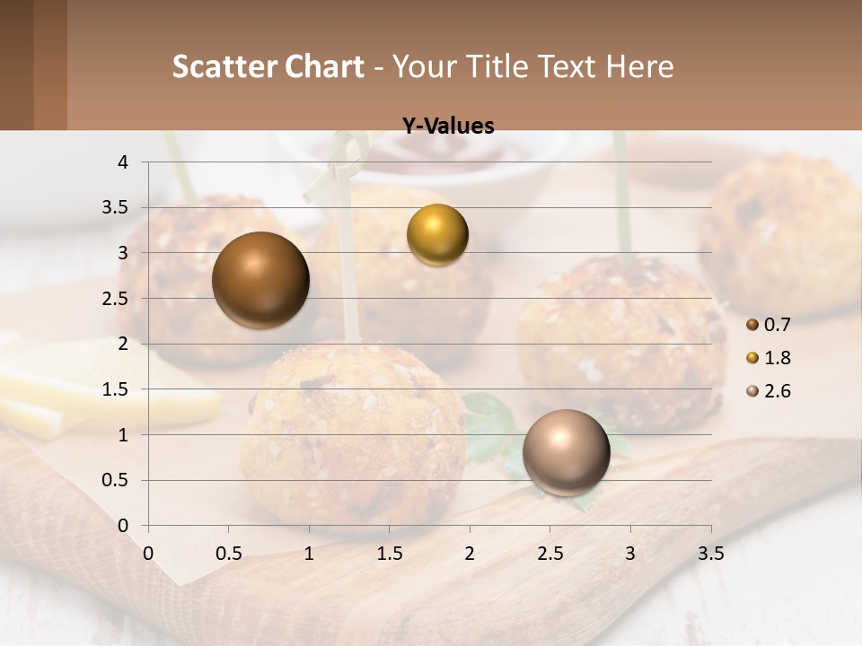 A Wooden Board Topped With Meatballs And Dipping Sauce PowerPoint Template