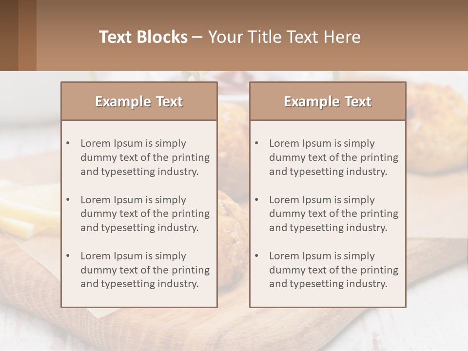 A Wooden Board Topped With Meatballs And Dipping Sauce PowerPoint Template