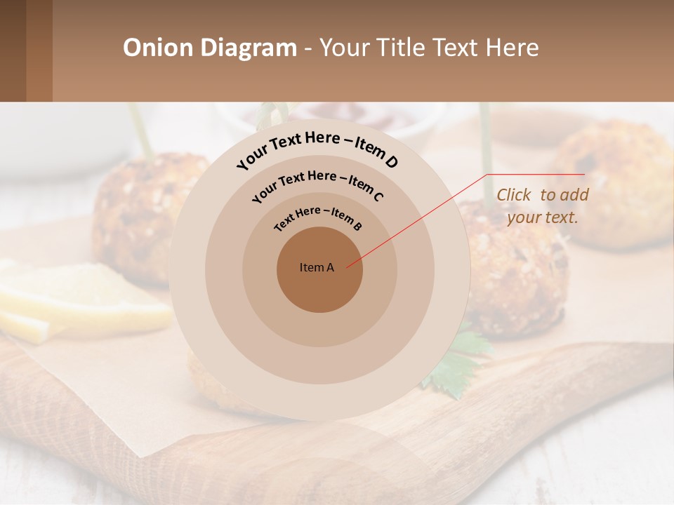 A Wooden Board Topped With Meatballs And Dipping Sauce PowerPoint Template